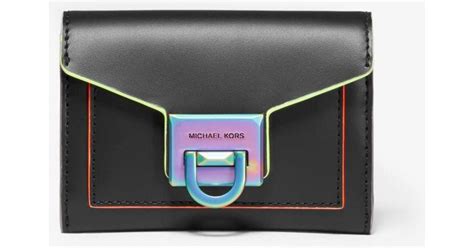 michael kors contrast trim wallet.